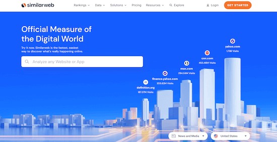 Công cụ kiểm tra lượt truy cập website SimilarWeb